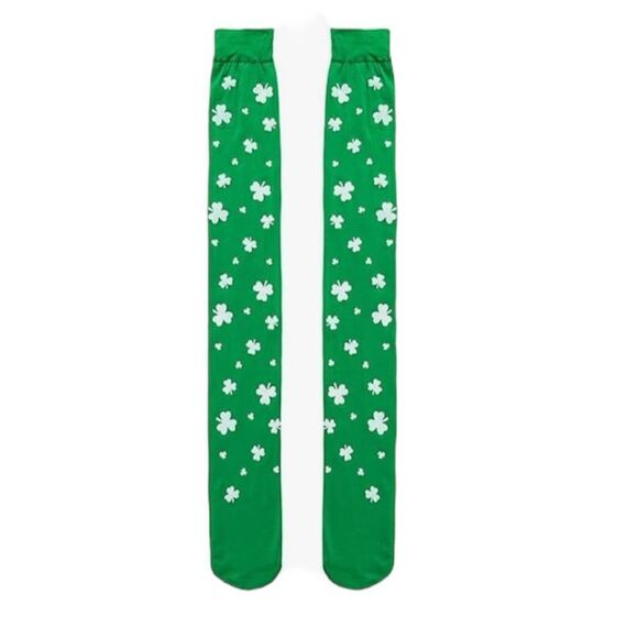 Four Leaf Clover Green Knee Socks - Picture 4 of 4